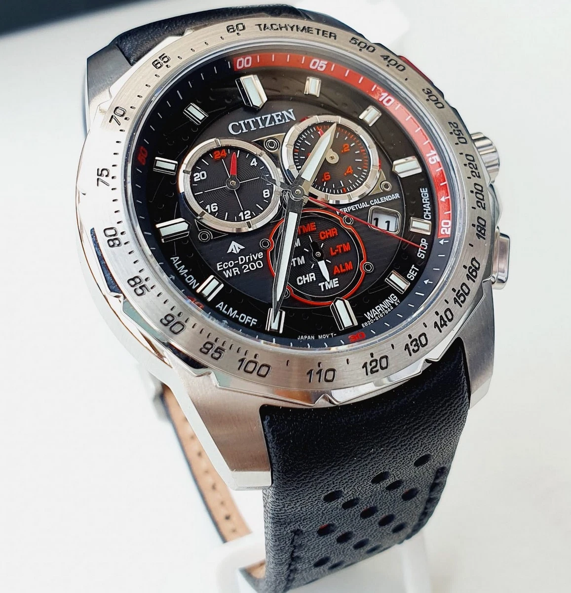Citizen black leather clearance strap