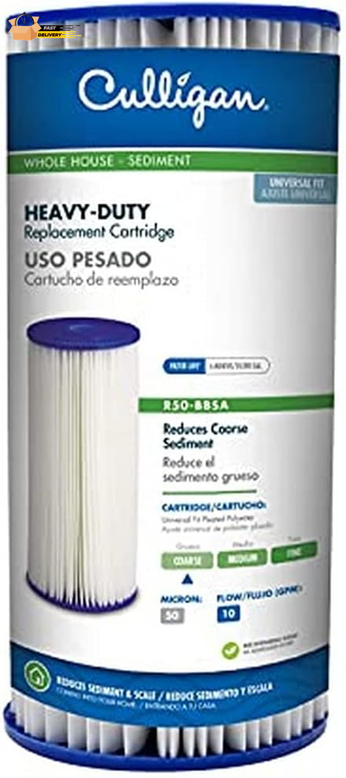 R50-BBSA Whole House Heavy Duty Water Filter Cartridge, 24,000 Gallons