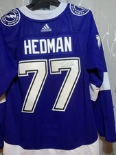 VICTOR HEDMAN AUTOGRAPH SIGNED JSA COA ADIDAS AUTHENTIC JERSEY 2022 STANLEY CUP