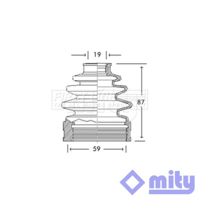 Fits Mazda Demio 1998-2003 1.3 1.5 CV Joint Boot Set Front Inner Mity