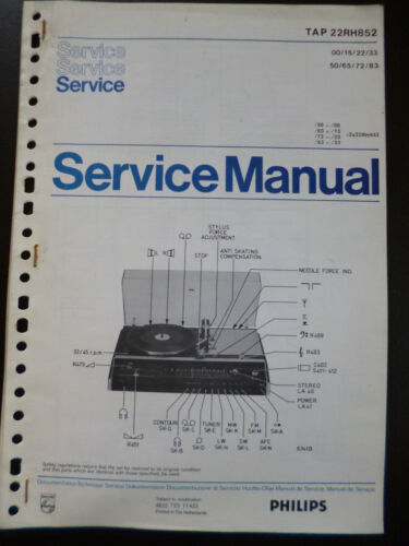 Original Service Manual  Philips TAP 22RH852 - Bild 1 von 1