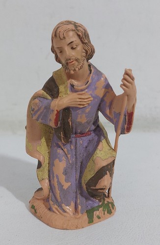 I123918 Pastorello Presepe - statuina in plastica - San Giuseppe - 9 cm
