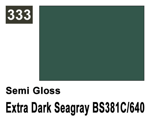 Mr.Hobby G333 Mr.Color Semi Gloss 333 Extra Dark Seagray BS381C/640 modellismo