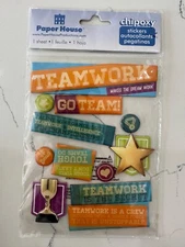 Paper House Chipoxy Stickers Teamwork Go Team Teamwork Is The Secret Star Heart