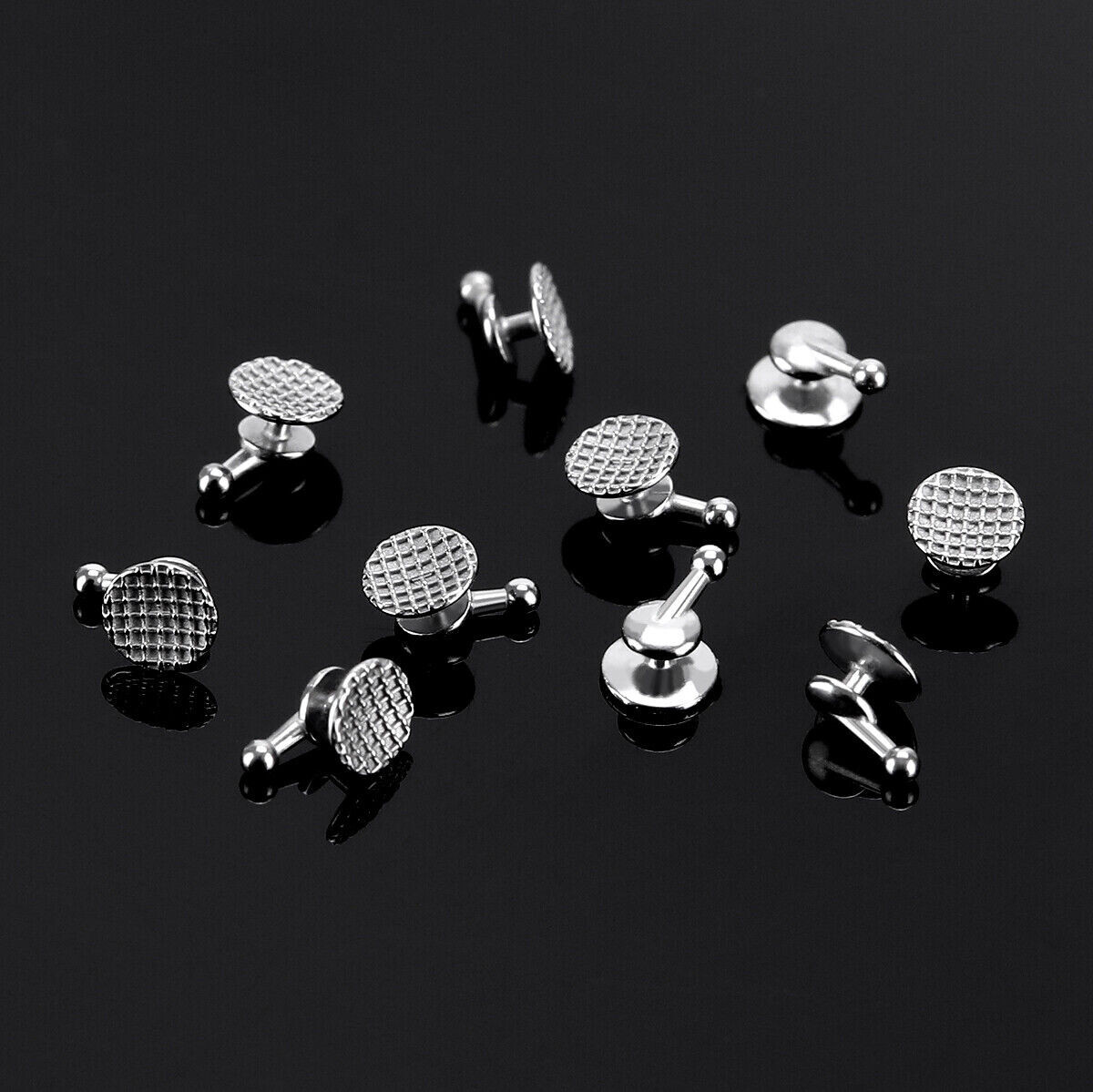 Attacchi Dentali Metallo Incollabili 10 Pulsanti Linguali Ortodontici AZDENT Base Rotonda - Ganci Di Trazione In Metallo MIM, Incollabili Strumenti Odontotecnico - Foto 2