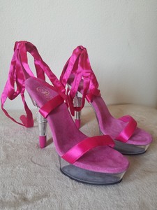 Sandale satin à en lacets Rou614 Pleaser Oq7Rvx