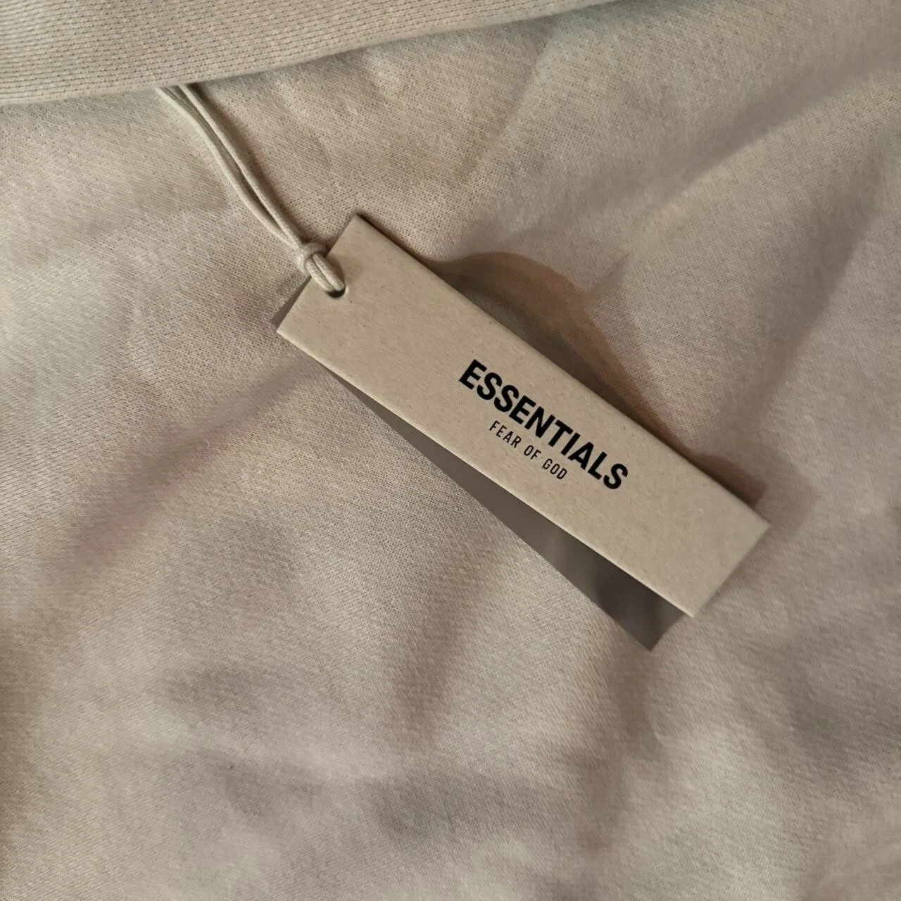 Felpa con cappuccio Fear of God Essentials Silver Cloud taglia XS S M XL