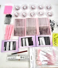 Assorted False Eyelashes, Accessories, Brushes and Nail Care - Large Lot - NEW