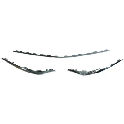 Silver Front Bumper Outer Trim Molding Body Kit Fit For 17-19 Mercedes C117 CLA