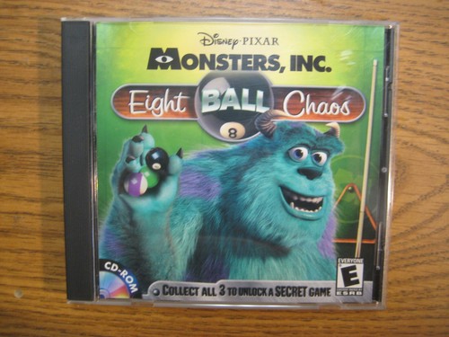 Monsters, Inc 8 Eight Ball Chaos Win 95/98 PC / Mac CDROM Disney Pixar Pool Game