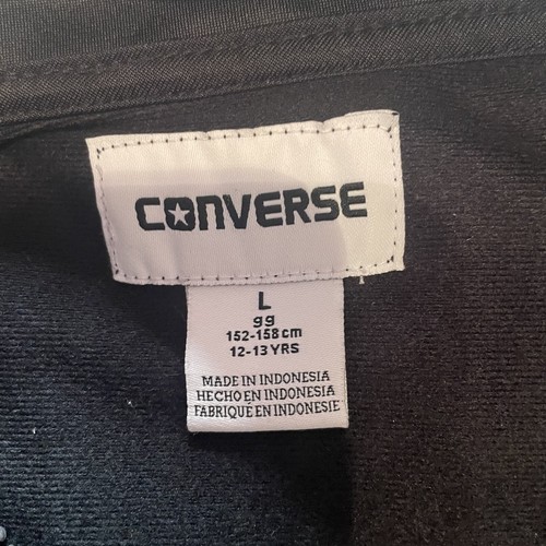 Converse All Star Zip Up Track Jacket Youth Large Black and Red - Picture 6 of 13