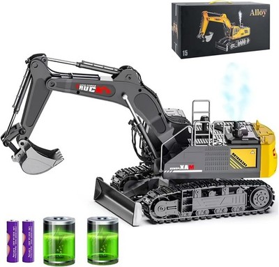 15 Channel RC Excavator Metal Shovel,Rc Digger Construction Toys，Dozer Tractor,S