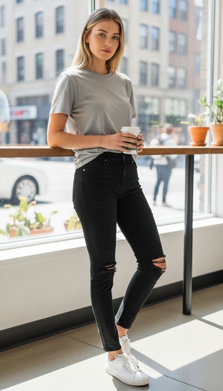 New! Torrid Premium Stretch Sky High Destructed Skinny Jeans, Black - Size: 20s