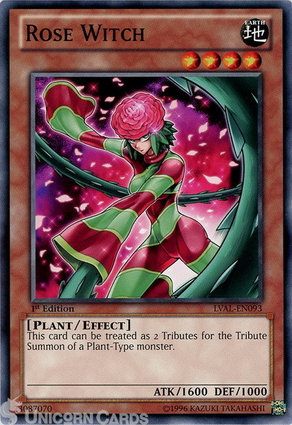 LVAL-EN093 Rose Witch Common 1st Edition Mint Yu-Gi-Oh! Card