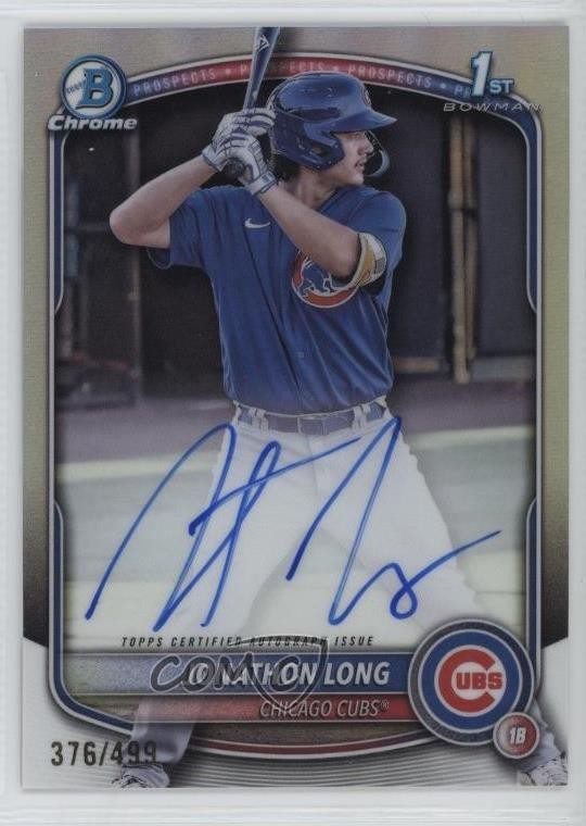 2025 Bowman Chrome Prospect Refractor 376/499 Jonathon Long #CPA-JLG Auto w5p