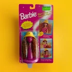 Vintage 1994 Barbie Magic Change Hair Wig Safari Hat Cap Red Auburn #68090