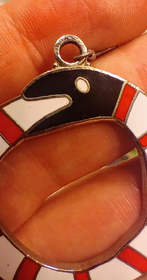 One Of A Kind : Designer Len Agrella Signed Snake Silver Earrings - Image 4 of 4