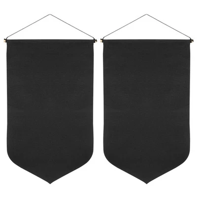 Émail Broche Affichage Bannière, 2 Paquet 17" Longueur Toile Collection, Noir - Photo 1/4