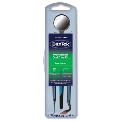 DenTek Professional Oral Care Kit | Dental Pick, Scaler, Stimulator & Mirror