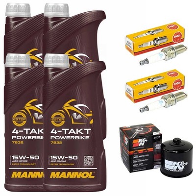 Öl 4L Ölfilter Zündkerzen Set Inspektion für Ducati Scrambler 800 803 ZDM 15-23
