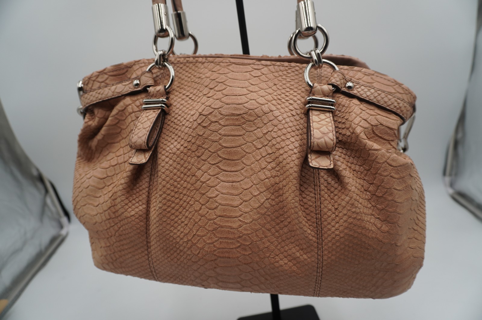 Coach Madison Sophia Embossed Python Leather Satc… - image 6