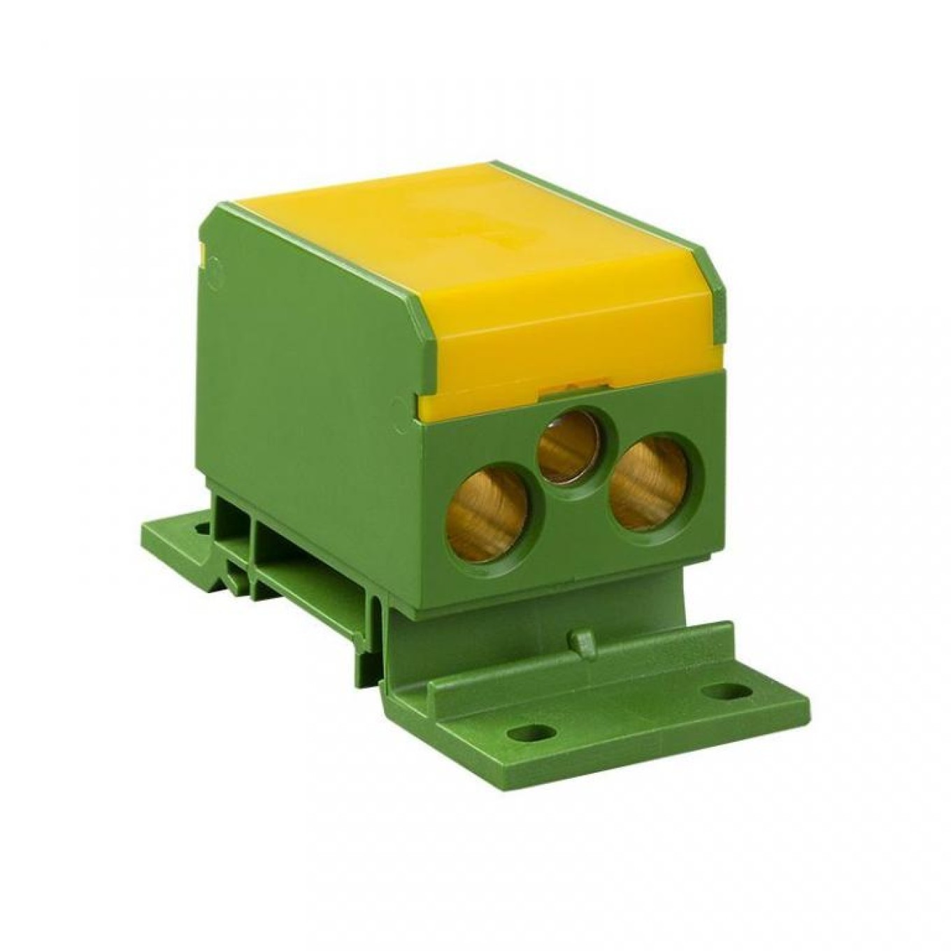 Manifold Block 4x4-70mm² Yellow Green Flat and 48.35