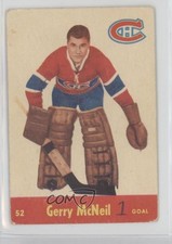 1955-56 Parkhurst Quaker Oats Green Back Gerry McNeil #52 0mx5