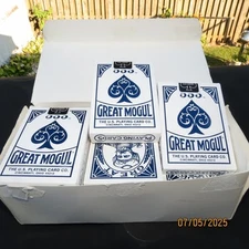 Rare Blue USPCC The Great Mogul Playing Cards NEW Original Sealed Plastic cards