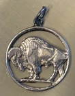 Undated United States Buffalo Nickel 5 Cents Coin Cutout Made Into A Pendant