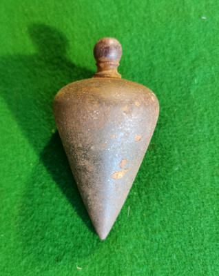 Schöner antiker / Vintage Gusseisen Plumb Bob mit großen Proportionen