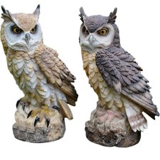 Owl Garden Figurine Ornament Collection Value Owl Garden Culpture For Garden