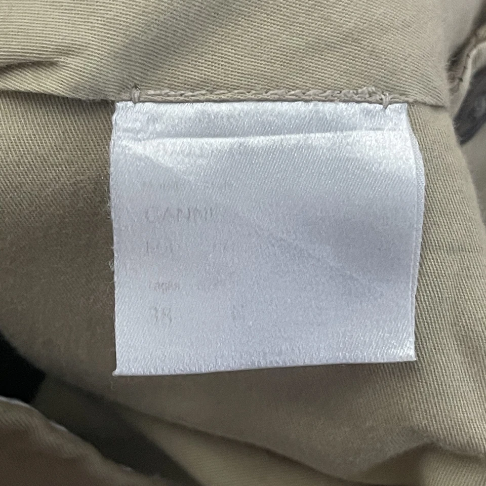 Pantalones Brioni Cannes para hombre 38 (se adapta a 34) beige algodón plisado puños pantalones Foto 4 de 4