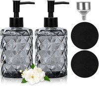 Seifenspender Glas Badezimmer Vintage Mattschwarz Pumpspender KüChe 330 Ml Set