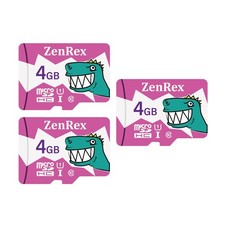 3 Count 4GB Micro SDHC High Speed Memory Card C10 U1 A1, Camera Tablet Adapt