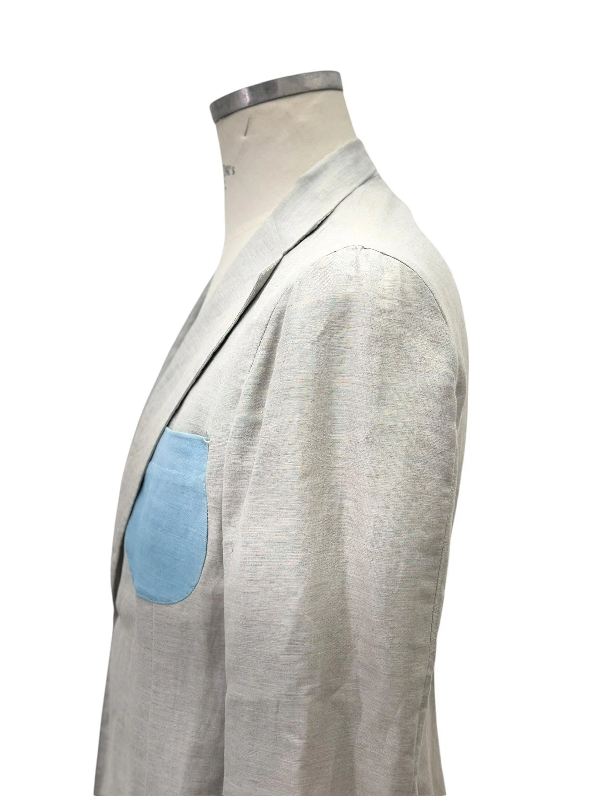 G. Inglese Jacket For Man light grey Single Breasted With 3 Pockets in contrast image 3