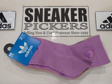 Adidas Retro Quarter Socks - JJ7309B - Purple / Beige - Mens 5-8 / Wmns 5-10