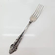 Reed & Barton MAJESTY Fork 7.5" Stainless Floral Flatware Dinnerware Silverware