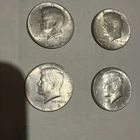 Lot Of 4 1964 KENNEDY Half Dollar Coins Circulated 90% Silver