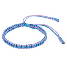 Lucky Handmade Braided Rope String Bracelet, Prayer Bracelet, Blue Purple