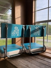 Lot of 2 Vintage UNC TARHEELS folding Stadium / Bleacher Seat CAROLINA 1980s
