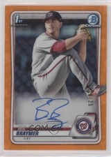 2020 Bowman Chrome Prospects Orange Refractor 18/25 Ben Braymer #CPA-BB Auto n1u