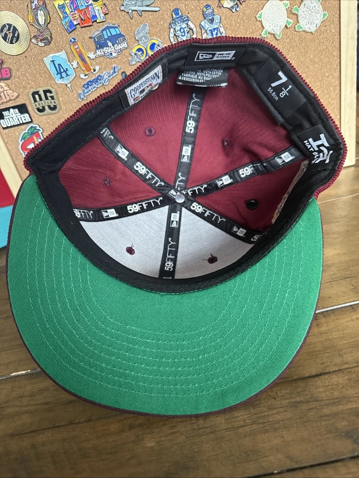 New Era Los Angeles Dodgers Cord Dream 59FIFTY Fitted Hat 50th Year Patch 7 1/8 - Image 3 of 3