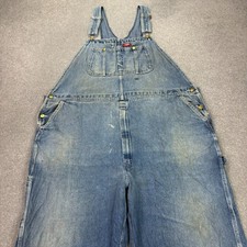 Dickies Dungarees Adult 48x25 Blue Overalls Denim Bib Workwear Carpenter Men