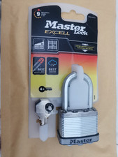 Master Lock Excell Heavy Duty Laminated Steel Open Shackle Padlock 50mm