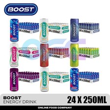 Boost Energy Drink 24 Pack (24 x 250ml)&nbsp;Cans Sport Beverages | Gluten Free