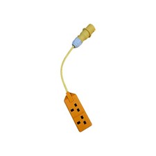 110V to 240V Converter 16 AMP Plug to 2 Gang 13 AMP Socket PAT Testing Adapter