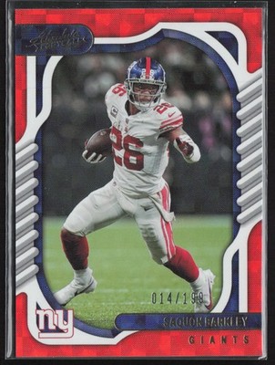 2022 Panini Absolute #48 Saquon Barkley Orange Mosaic #/199