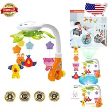 Baby Crib Mobile, Musical Star Projector, Rotating Animals, Lullabies Natur...
