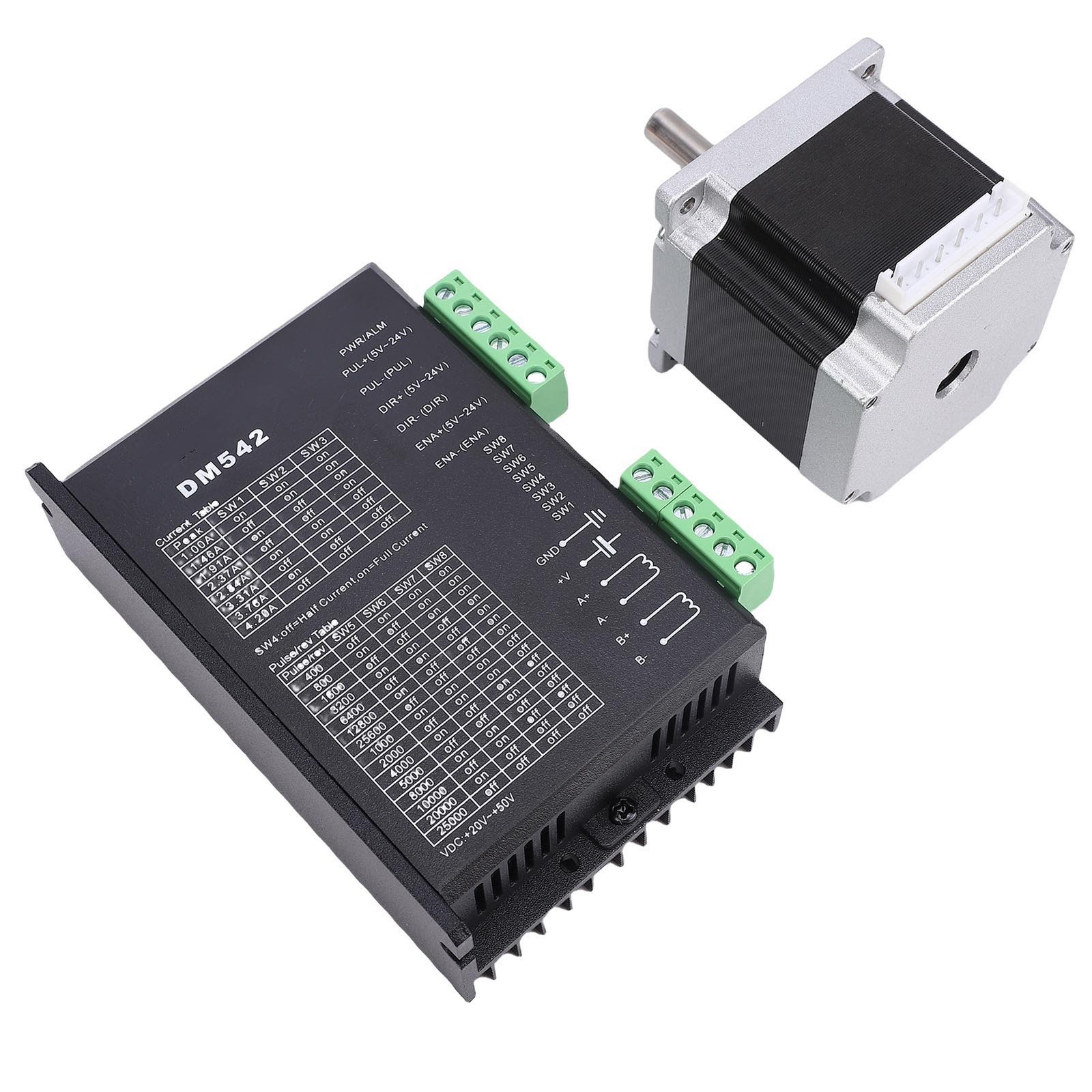 Closed Loop Stepper Motor Kit Nema 23 23HS5628 8mm Shaft Dia 2.8A 56mm 126N.cm