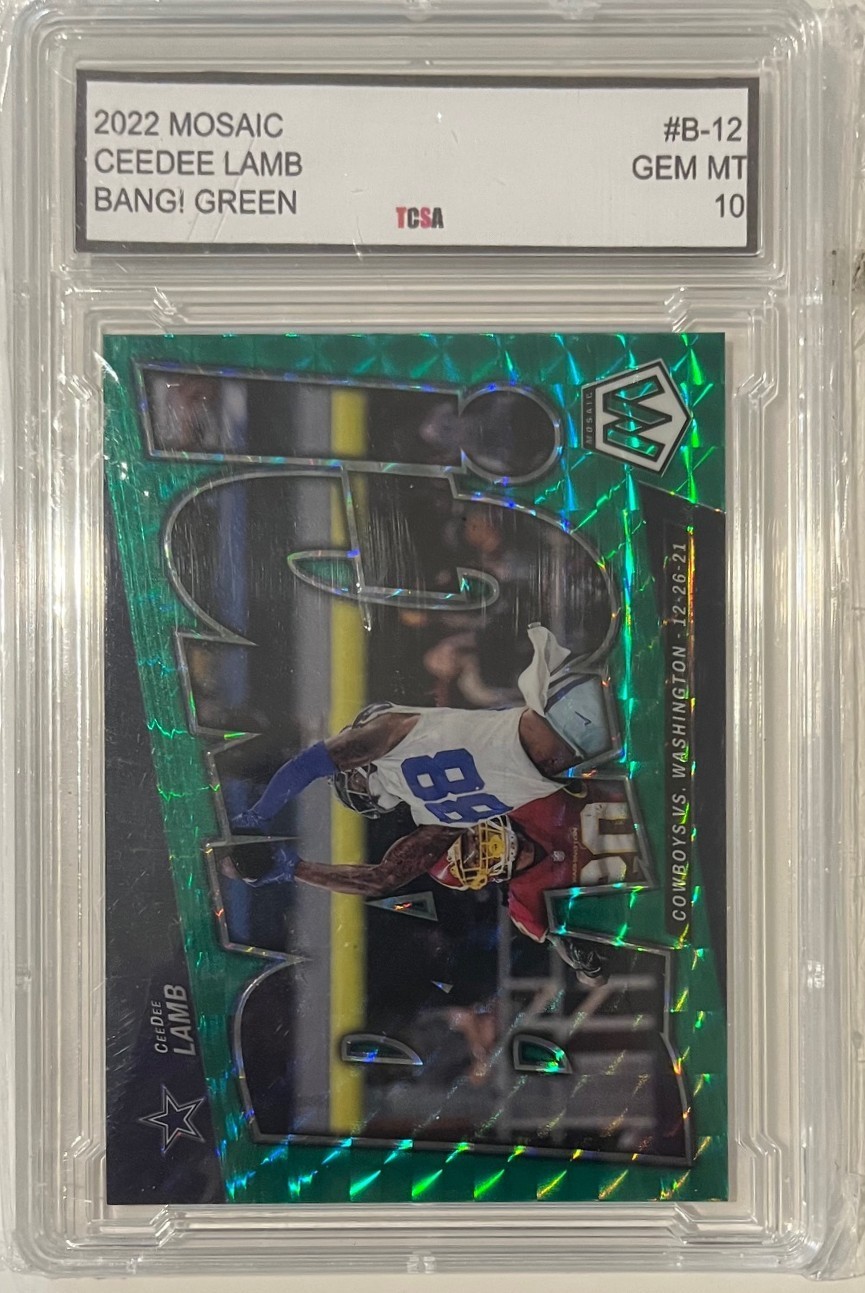 2022 Panini Mosaic - Bang! Green CeeDee Lamb #B-12